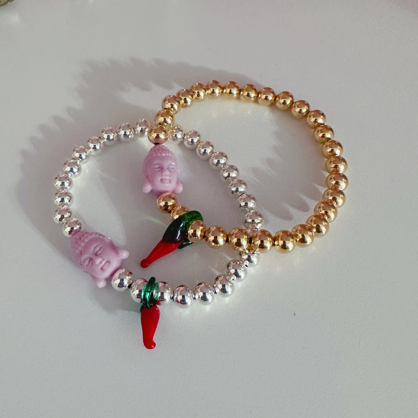 Pink buda bracelet